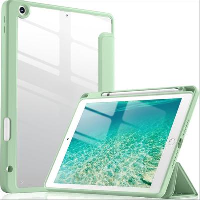Pro iPad Pro11 2024 Air13 Pouzdro s průhledným držákem na tužku Trojitý stojánek Pro13 Kožený kryt