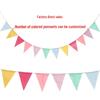 Colorful Christmas Wedding DIY Burlap Bunting Banner Flags