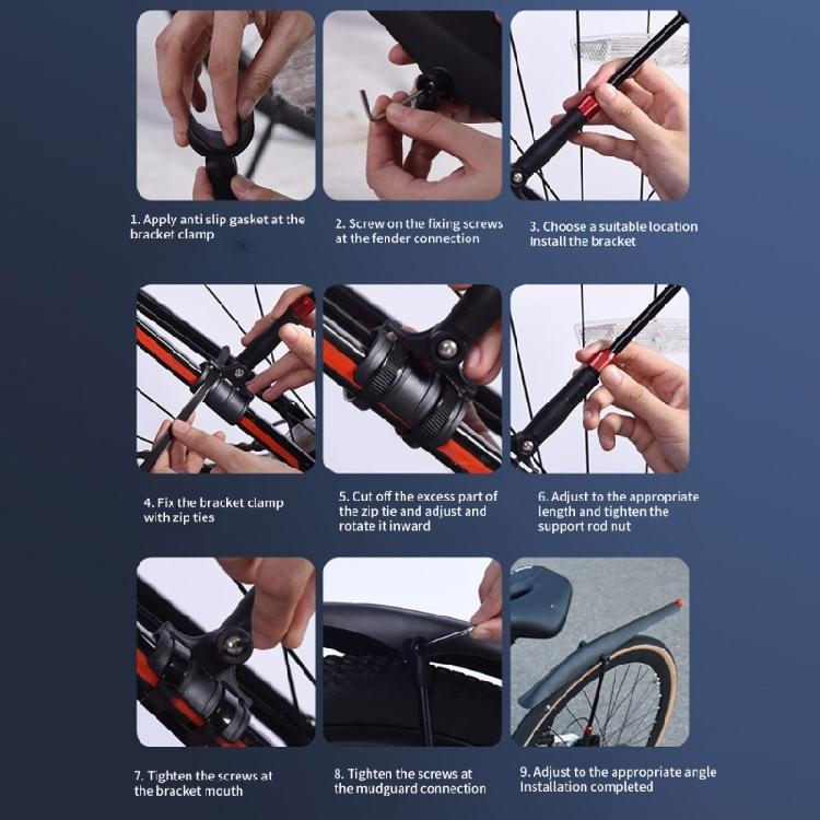 Bicycles Rear Mud Guards Adjustable Road Bike Mudguard Light Weight Outdoor Mountain Bike Mudguard Easy To Install