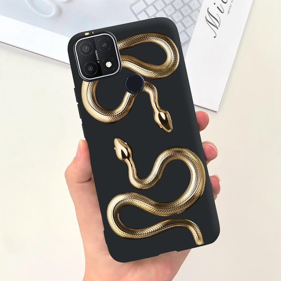 For Oppo A15 A15s Case Soft Silicone Phone Cases For OppoA15s A 15 s OppoA15 Cute Marble Moon Animals Back Cover Coque Capa Etui