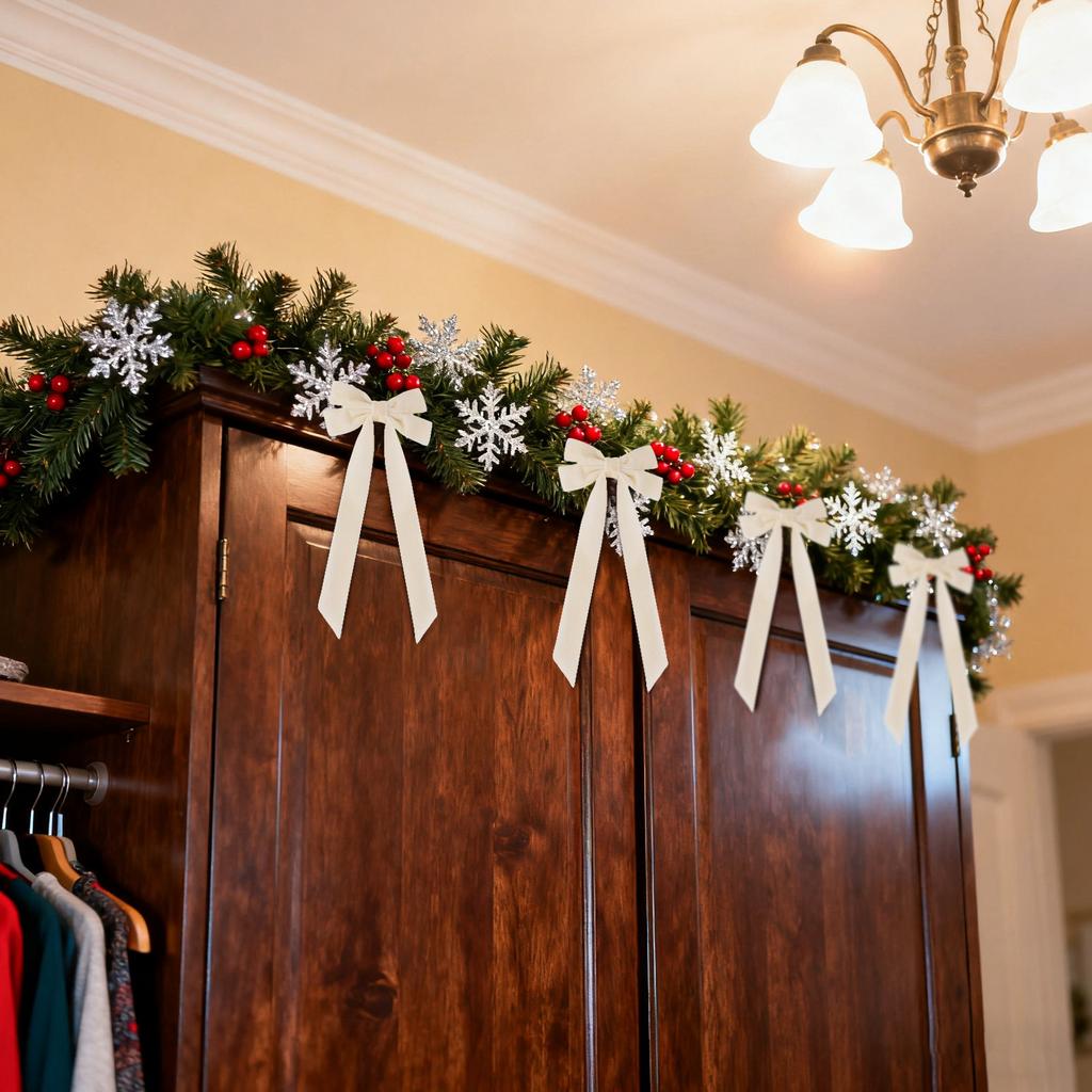 10 Inch Pre-made Red Christmas Tree Bow, Red Velvet Ribbon Bow, Christmas Tree Decoration Bow, Pre-made Bow, Souvenir Gift Bow