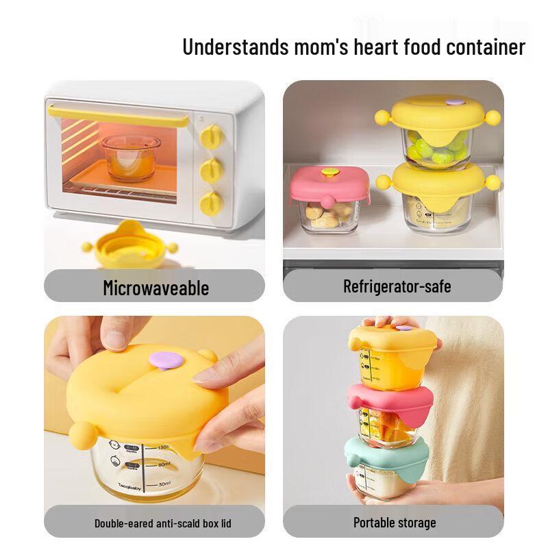 Taoqibaby Glass Baby Food Storage Containers