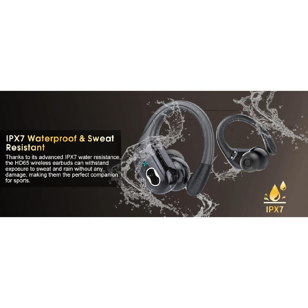 TWS Sports Earbuds Bluetooth 5.4 HIFI Bass Wireless Headphones LED Touch Hands-free Earphone Noise Cancelling Waterproof Headset