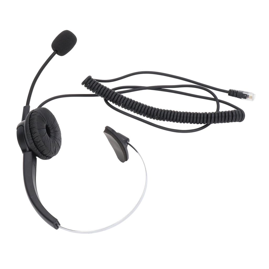 RJ9 Headset Noise Reduction Ergonomic Adjustable Volume Control Computer Headset for Online Classes