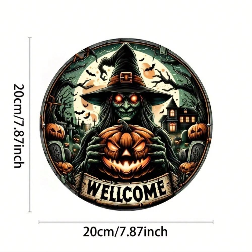 Halloween Witch Metal Tin Sign Home Decor Kitchen Wall Art
