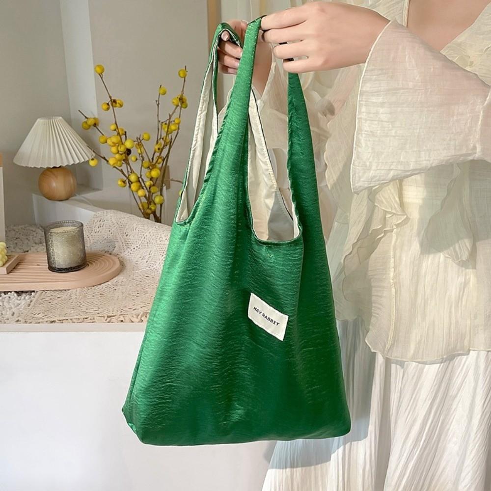 Elegant Simple Shoulder Bag Luxury Underarm Shopping Bag Fashion Design Satin Silk Tote Bag  Girls