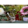 Swan Baby Spoon Set - 6Pcs Spoons with Stand | Silver Polished Metal Made Beautiful Cutlary Showpiece Set | Dining Table Décor - Silver Finish