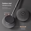 Stainless Steel Wire Dishwashing Brush with Long Handle - Durable, Non-Shedding Pot Scrubber for Kitchen Cleaning