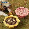 Pet Flower Folding Bowl Silicone Outdoor Portable Drinking Bowl Dog Bowl Cat Bowl Pet Accompanying Cup