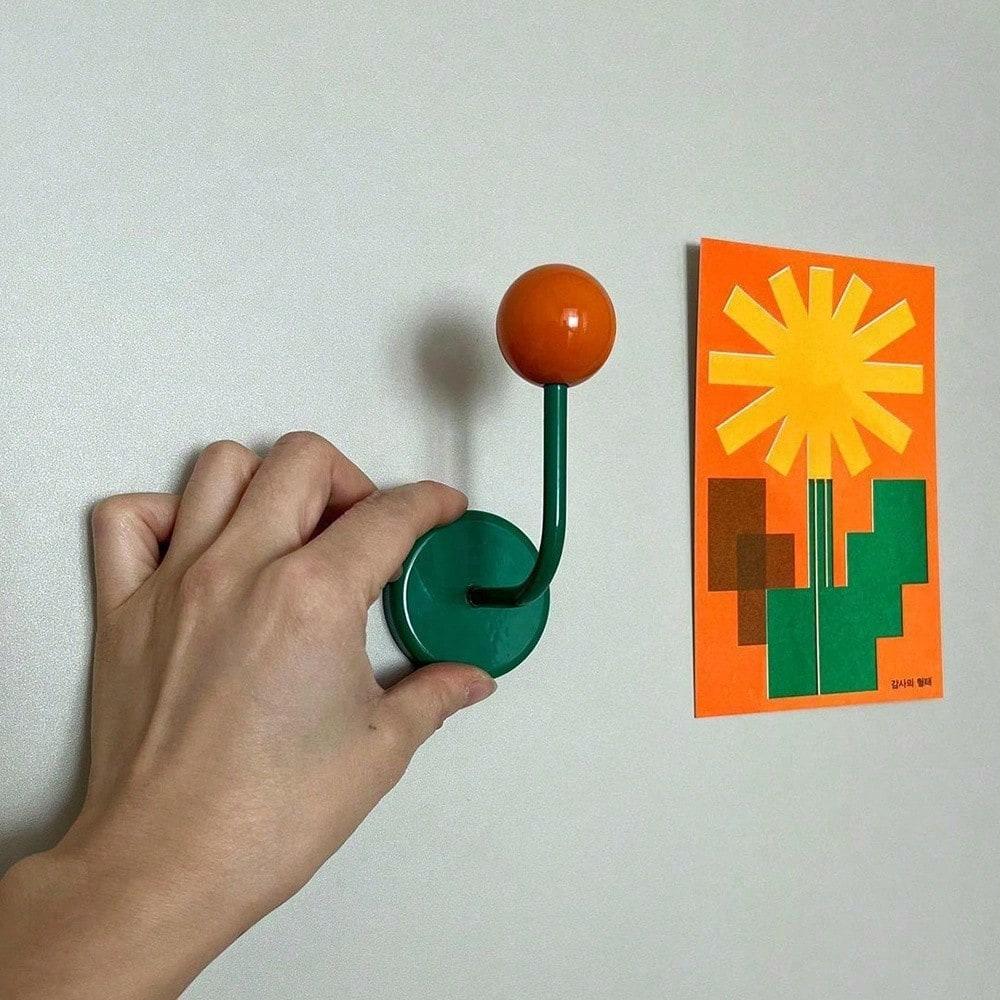 1 Pezzo Gancio Magnetico Creativo Colorato Senza Foratura Gancio Magnetico Cucina Bagno Porta Frigorifero Forte Decorazione Senza Tracce