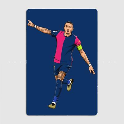 Raphinha Fußballspieler Retro Poster Metallposter Kneipenschild Garage Club Bar Innenwand Raumdekoration Heimdekoration