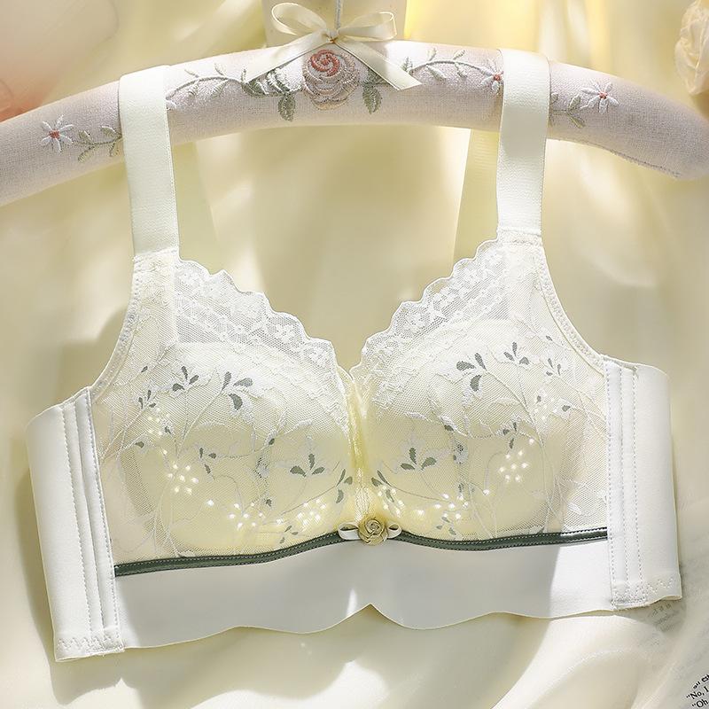 Women's Summer Thin Seamless Bra Gathering Bra No Steel Ring Comfortable Adjustable Bra Push Up Bra