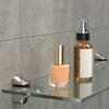 Supporti Regolabili per Mensole in Vetro Morsetto in Metallo Montaggio a Parete Supporto Versatile per Mensole in Vetro per Bagno