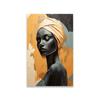 Abstract Woman Portrait Poster Canvas Painting Modern Red Lips Wall Art African Woman Art Print Bedroom Canvas Painting Decor
