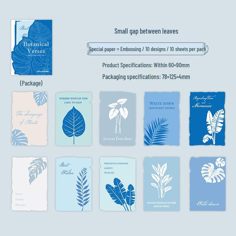 Beautiful Day Botanical Poetry Sticky Notes – 6 Designs, 10 Sheets Each, for Journaling & Collage