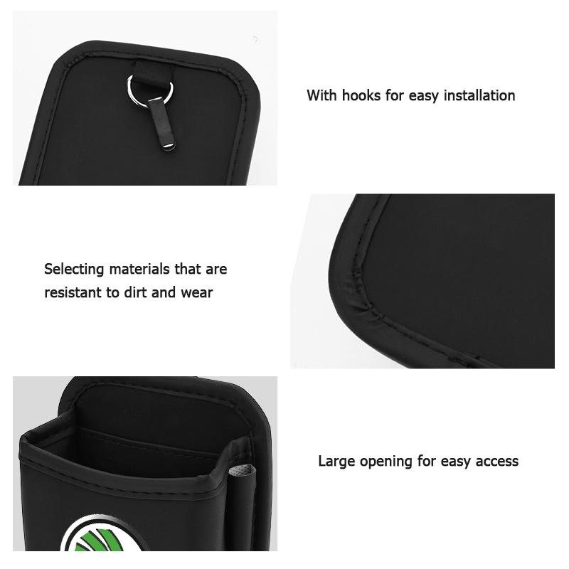 UMVB1 For Skoda Car Storage Bag Air Vent Dashboard Tidy Hanging Organizer Box Auto Accessories Kodiaq Fabia Kamiq Karoq Octavia 2 3