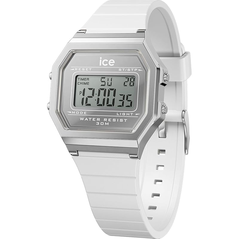 

Authorized distributor [Ice-watch] ice watch clock watch men s ladies 022734 ICE digit ice digit metal silver mirror white small 32mm digital