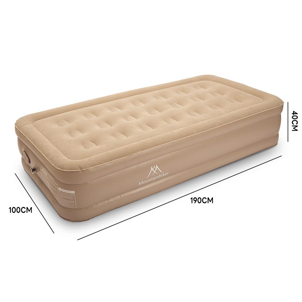 Air 40cm electric compact waterproof and for camping and outdoor use mattress, single/double size, high, one-click inflation, built-in pump, storage,