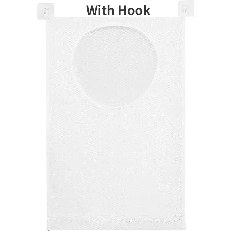 

Многофункциональная сумка для хранения белья, корзина для грязного белья, настенная сетка для игрушек, органайзер для одежды в ванной 2pcs белый