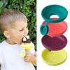 1/4Pieces Kids Anti Drip Popsicle Stand Silicone Ice Cream Hand Protector Leak Proof Holder For Mess Free Snacking