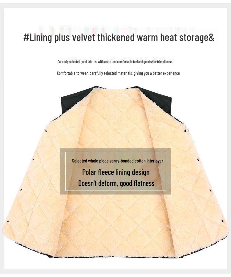 Warme ärmellose Weste für Männer mittleren und höheren Alters – Herbst-/Winterstil, vielseitige Jacke für Väter und Großväter