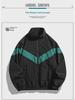 Herrenjacke mit Stehkragen und reflektierenden Streifen – trendiger Windbreaker für Frühling/Herbst für lässige und sportliche Looks