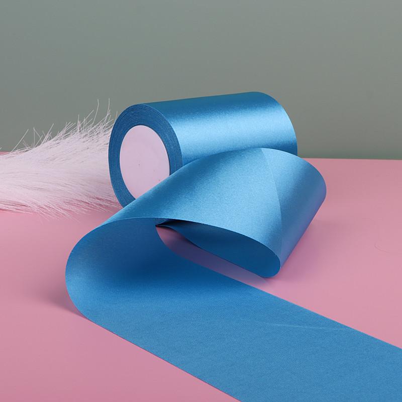 10cm Wide 22 Meters/Roll Champagne Satin Ribbon Polyester Ribbon for Wedding Chair/Car/Party Decoration Hand Sewing DIY