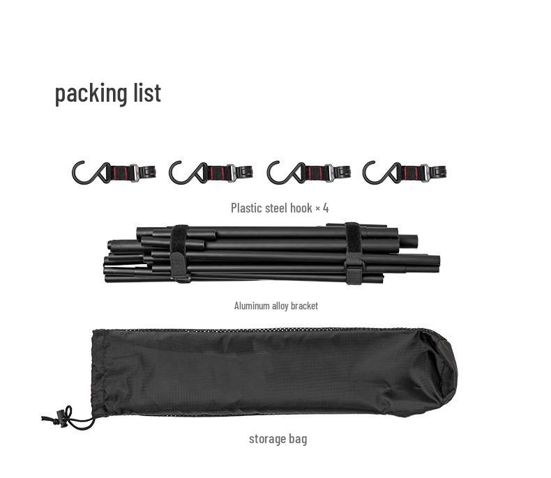 Folding Tripod Camping Rack for Clothes Drying & Travel Organization