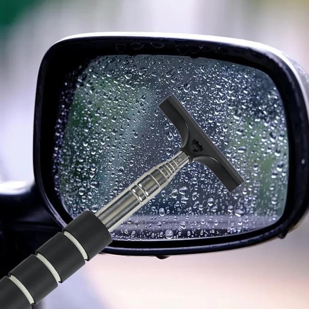 Automatisk spegel-skrapare, Långt handtag för rengöring av spegel