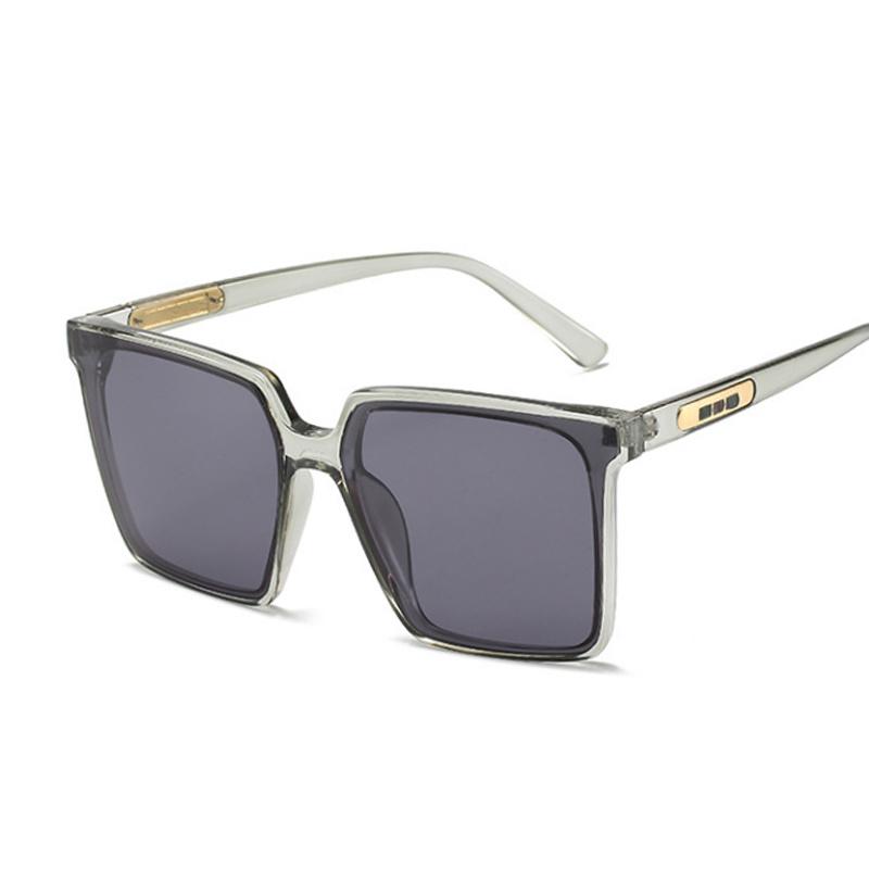 Vintage Big Frame Square Sunglasses Women Retro Fashion Oversized Gradient Black Mirror Sun Glasses for Female