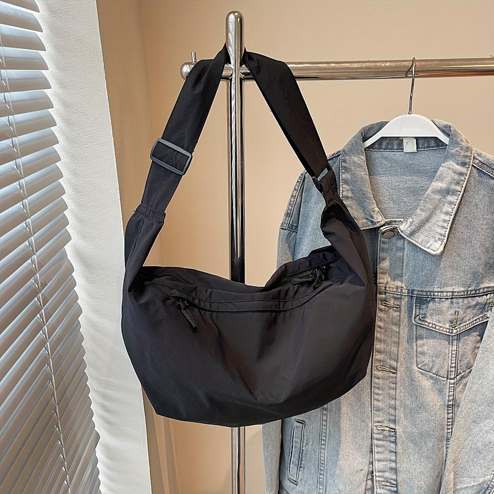 Women's Nylon Dumpling Shoulder Bag, Lightweight Lazy Style Crossbody Purse, Large Capacity Casual Commuter Handbag, Korean Version Relaxed Bag