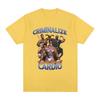 Criminalize Cardio Meme Pattern Tshirt Gym Fitness Retro Short Sleeved Tshirt Womens Fashion Hip Hop Large Tshirt