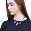 Crystal flower pendant women's Korean version short collarbone chain, European and American necklace sweater chain accessories