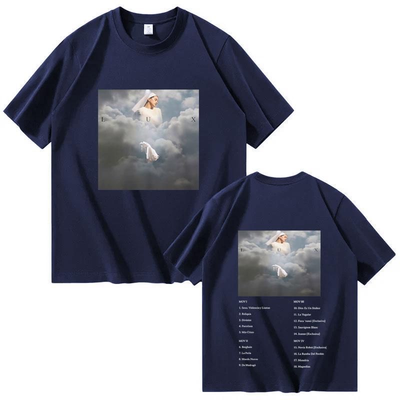 Rosalía LUX New Ablum Tour Cover Tee Rosalia Double Sided Print T Shirts Men Women Fashion Retro Short Sleeve Summer Casual Tees