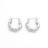 Wind Personality Versatile Ear Buckle Women'S Senior Sense 18K Electroplated Gold Twist Kink Earrings