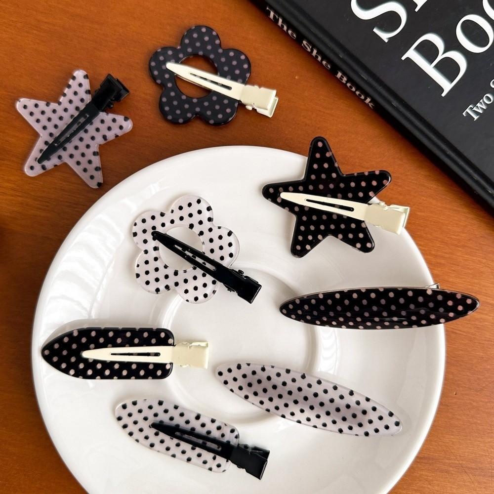 Polka Dot Hair Clips Minimalist Design BB Clip Head Side Clip  Women Girl Hair Styling Accessories