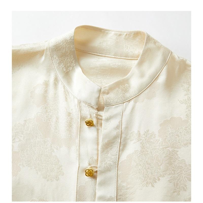 Silk Blouse Women's Chinese Senior Sense Of Light Luxury Temperament Models Tops