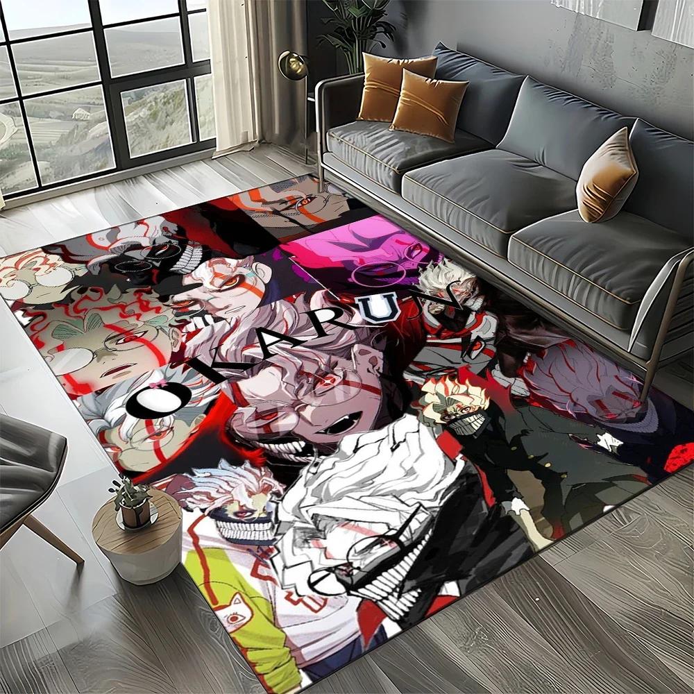 DAN DA DAN Anime Cartoon 3D Carpet Rug for Living Room Bedroom Home Sofa Decoration,Kids Play Non-slip Floor Mat Gift