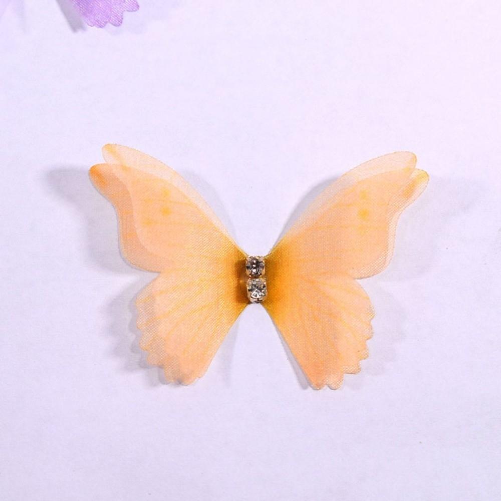 50Pcs Colorful Chiffon Butterfly Embroidered Patches Clothes Sewing Patch  Bridal Hair Accessories 01
