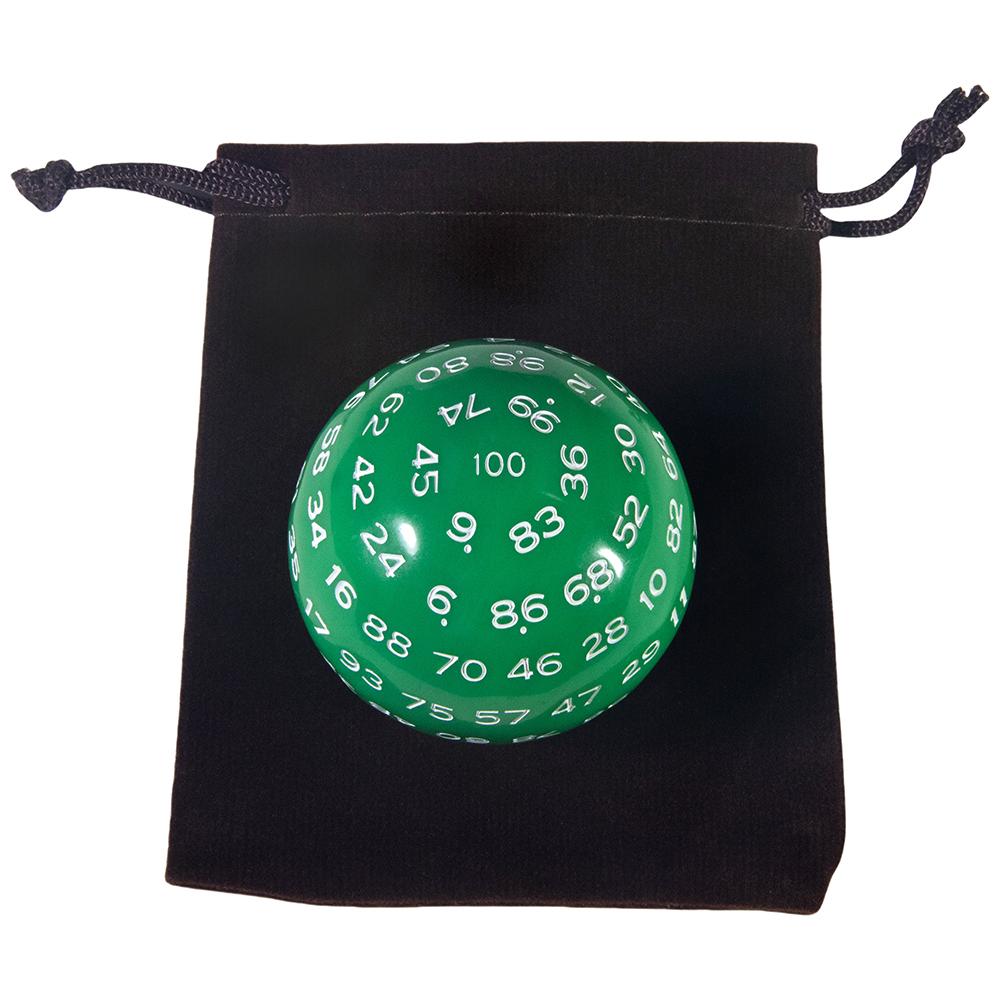 100 Sided Acrylic Dices D100 Dice with Bag for Table Board Role Playing Game Bar Club Tabletop Game Playing Board Game Accessories