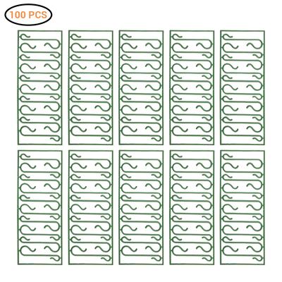 100Pcs Reusable Plastic Christmas Ornament Hooks Mini Hooks S Shaped Hangers for Xmas Home