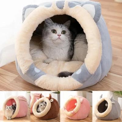Cama para gato, canil, ninho redondo, animais de estimação, caverna de dormir, cesta para animais de estimação, aconchegante, espreguiçadeira, almofada, casa de gato, casa de cachorro