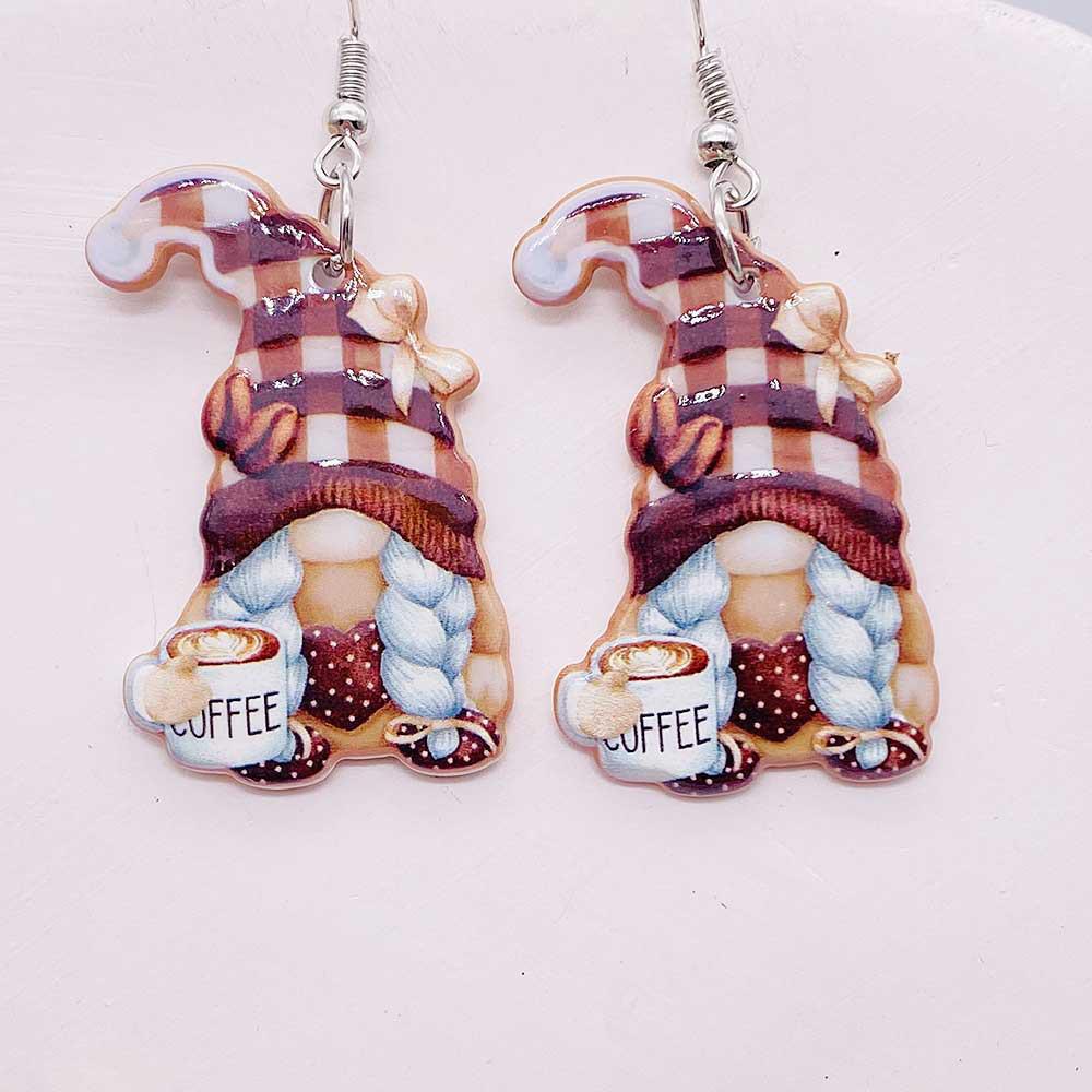 Acrylic Double-Sided Gnome Earrings for Christmas & St. Patrick's Day