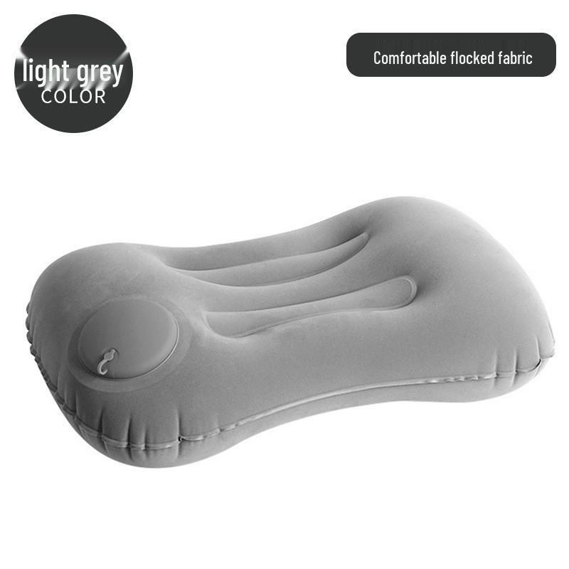 Available: Press-Type Inflatable U-Shaped Travel Neck Pillow for Airplanes and Lunch Breaks.