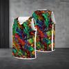 Mens Plus Size V Neck Sleeveless Colorful Graffiti Printed Tank Top