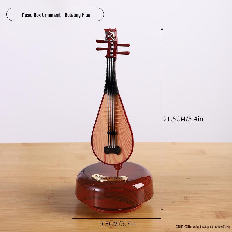 Creative Retro Wind-up Music Box for Home & Shop Decor, Photography Props