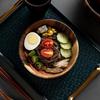 Akazienholzschale Obstsalatschale Japanische Küche Holzschalen für Lebensmittel Reis Ramen Snack Große Servierschüsseln Holzgeschirr