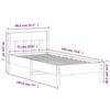 VidaXL Bed Frames with Headboard, Single Bed with Slat Base, Adult Bed, Bedroom Furniture, Modern, Wax Brown 842681