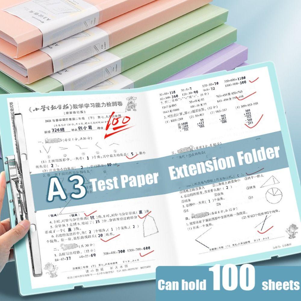Strap Test Paper Collection Book Multifunction Classification Organizer Durable Clipboard  Student