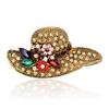 Artistic Style New Alloy Chest Flower Sun Hat Brooch, Versatile Accessory with Temperament
